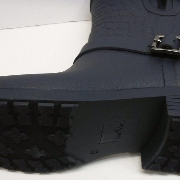 Rubber Rain Boots Navy Blue New Womens Shoes - Picture 5 of 6